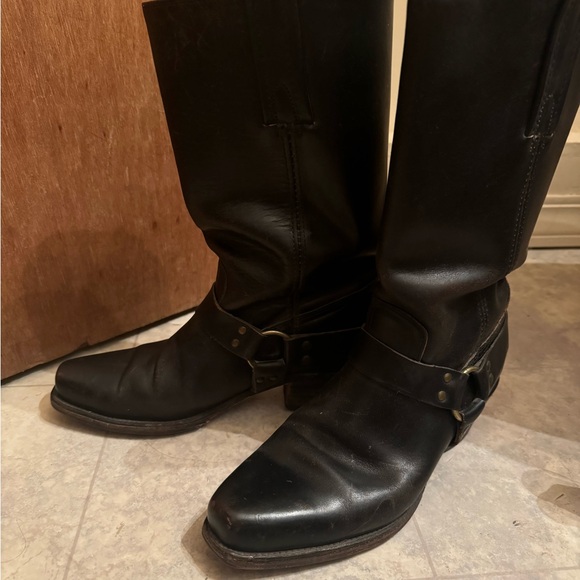 Frye Harness Motorcycle Boots - Black - Men’s 10B - Picture 6 of 6